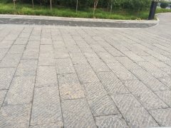 人工錾道面青石板铺装效果