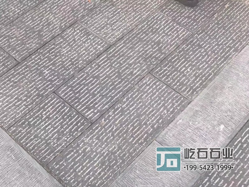 青石錾道面铺装效果